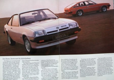 Opel Manta Modelprogram 1980 Dealermap with 4 Carbrochures (1007)